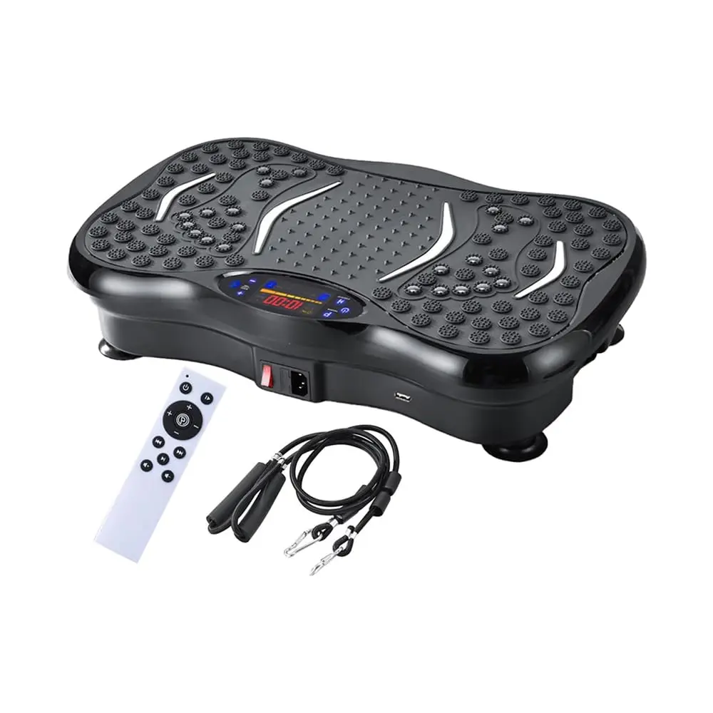 FINYQBET Plataforma Vibratória, Suporta Até 150kg, Controle Remoto | Tela de LED, Máquina de Exercícios para Queima de Gordura Acelerada/Tonificação Muscular/Alívio de Dores,Para Casa/Escritório