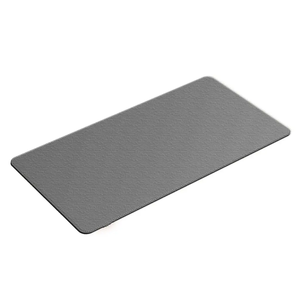 Mouse Pad Grande Cinza Claro Feltro Costurado Básico