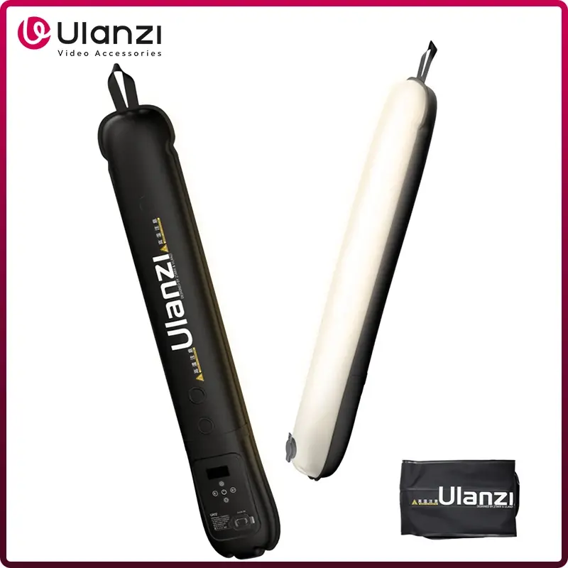 Ulanzi Inflável TPU Air Tube Light, Portátil Pocket Light Stick, Montagem Magnética para Livestreaming, UA12, 2700K-6500K, Bi-Color, 12W