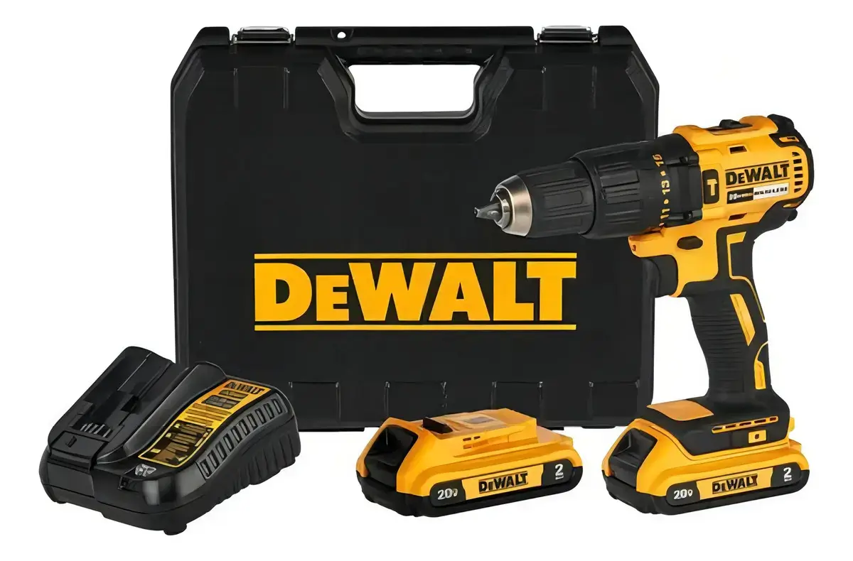 Parafusadeira e Furadeira de Impacto 13mm 20V DEWALT DCD7781D2 Com 2 Baterias, Carregador e Maleta