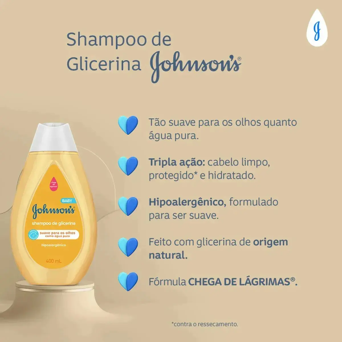 Shampoo Johnson's Baby Glicerina Hipoalergênico 750ml thumbnail 4