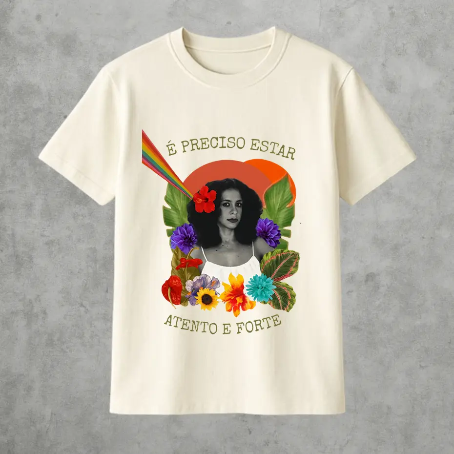Camiseta Básica Unissex Gal Costa Blusa MPB Gola Redonda Envio Imediato - 1