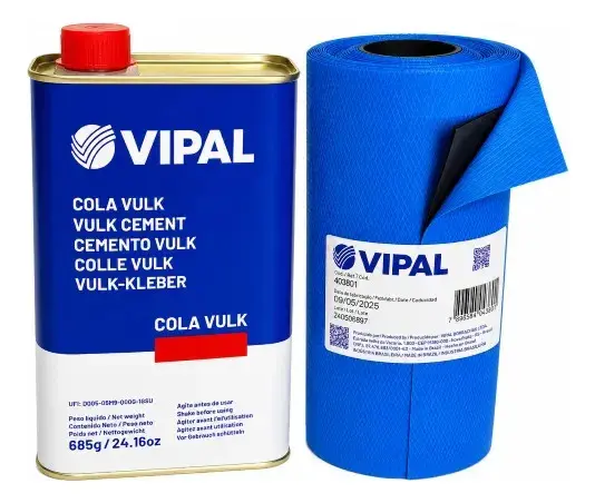 Kit Vulcanite Reparo Quente Borracha 1kg Cola 900 Ml Vipal - 1