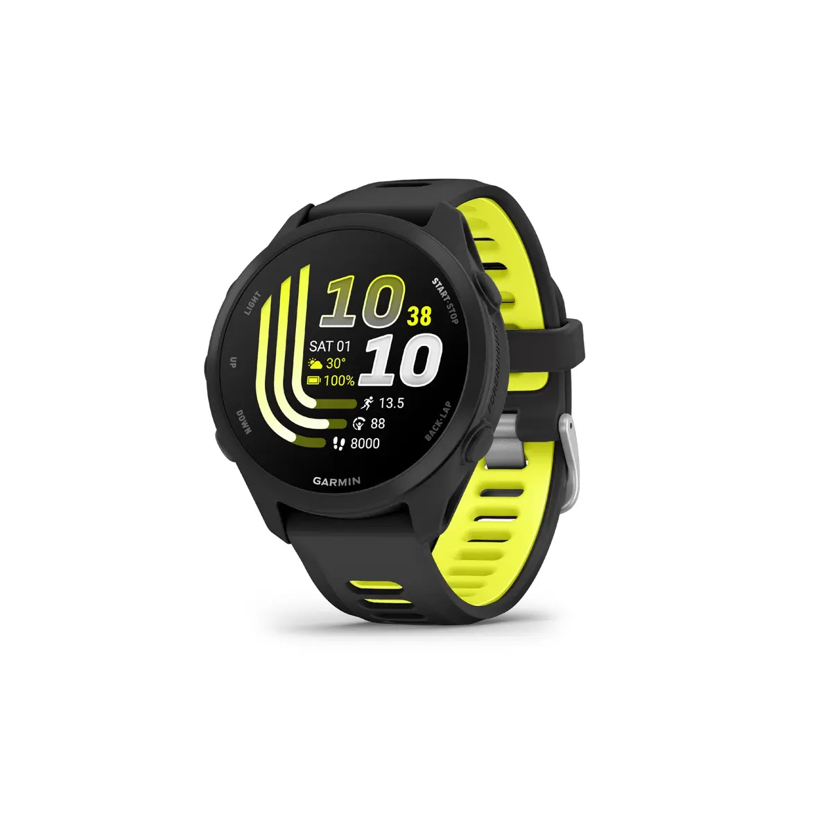Garmin Relógio Forerunner 170 Music Preto e Amarelo 42mm com Monitor Cardíaco de Pulso e GPS