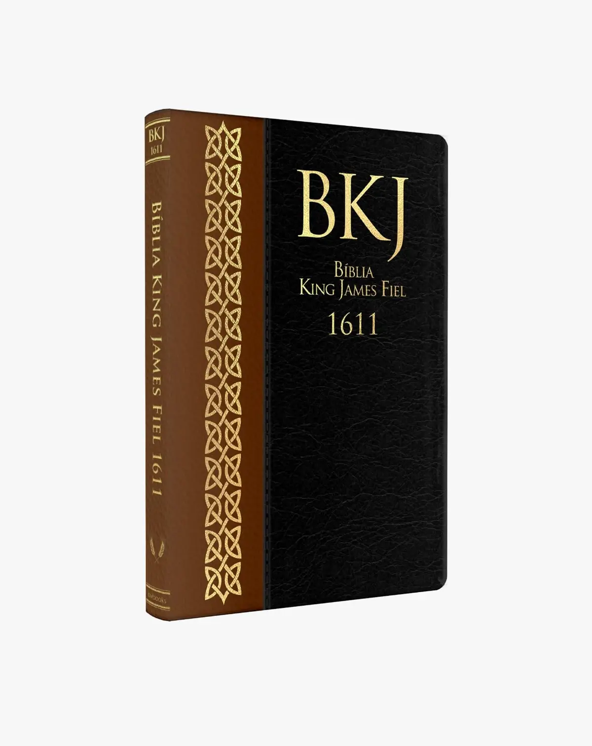 Bíblia Sagrada King James Fiel 1611,Ultrafina, Letra Padrão Couro Sintético Preta/Marrom