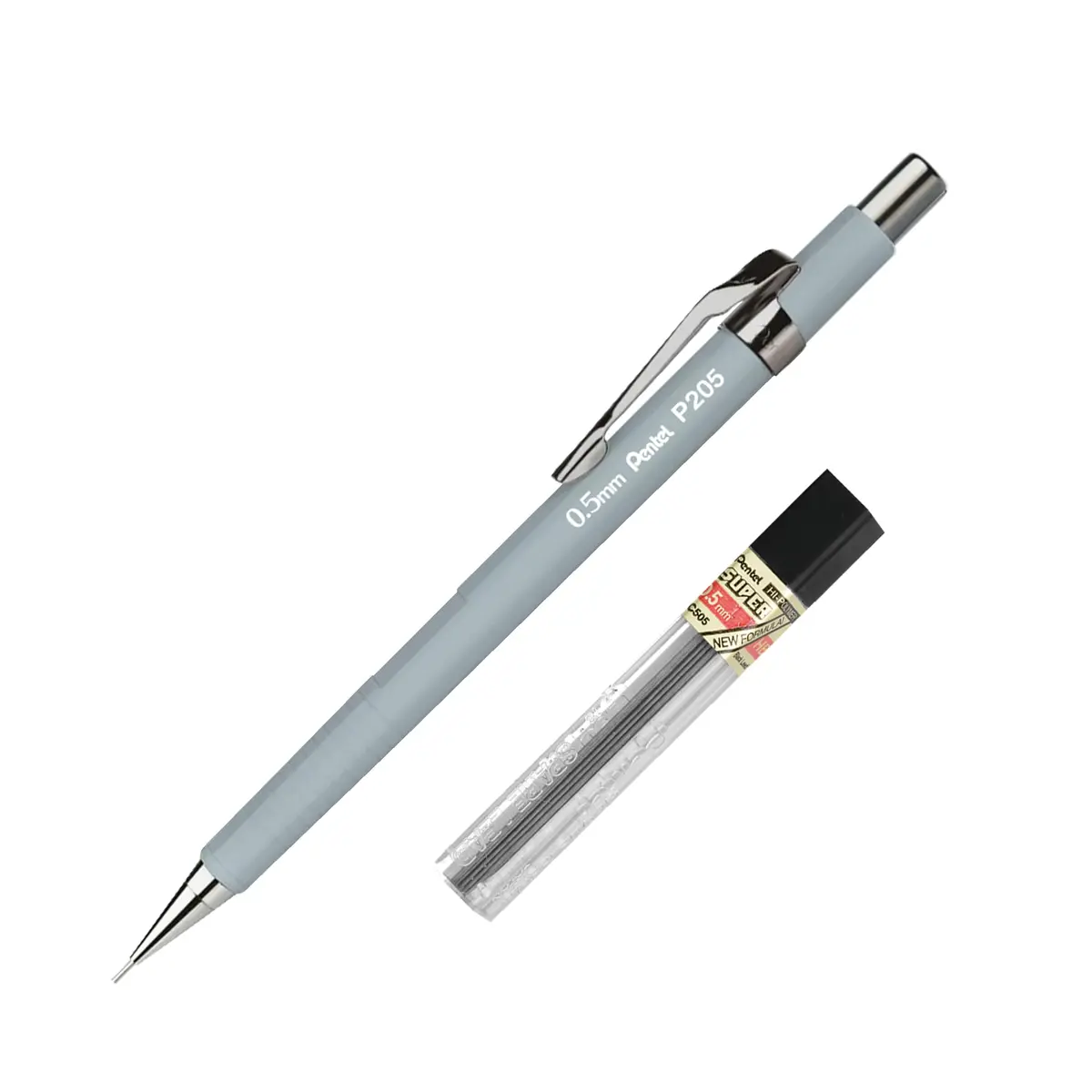 Pentel Lapiseira 0.5mm Asaguinezú Cinza + Grafite HB SM/P205-JNM - 1
