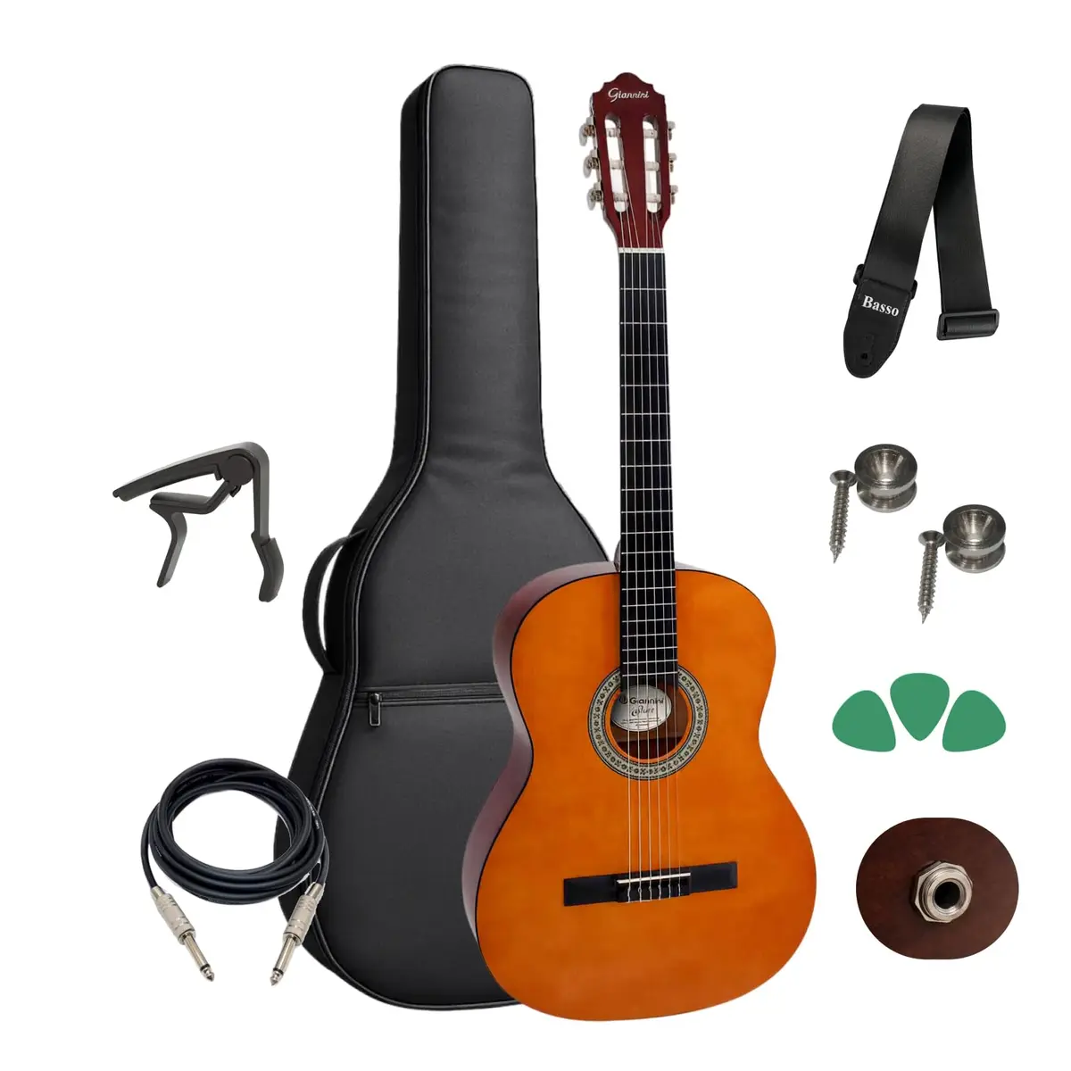 Violão Eletroacústico Giannini N14 N + Capa E Acessórios - 1