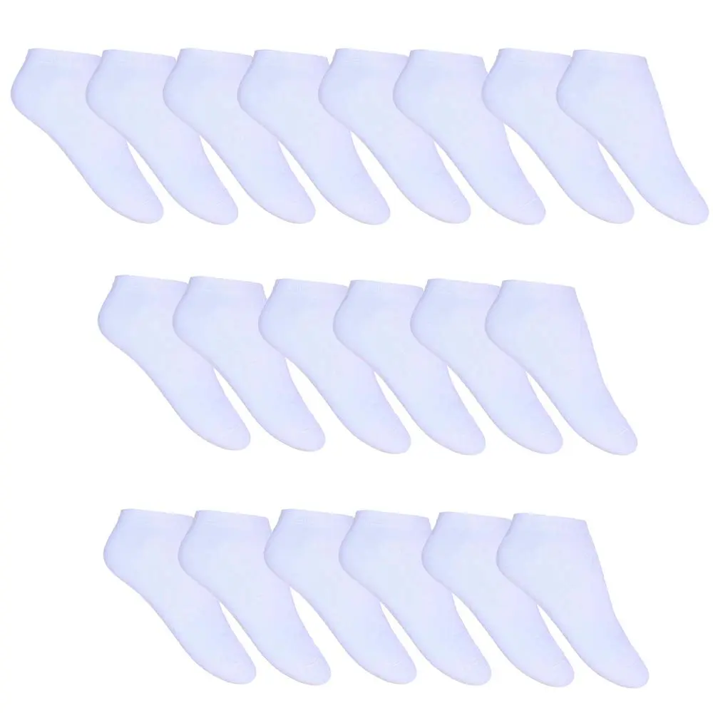 Kit de Meias Cano Curto de Algodão 10 Pares Branco Cinza e Preto Veste do 34 ao 38