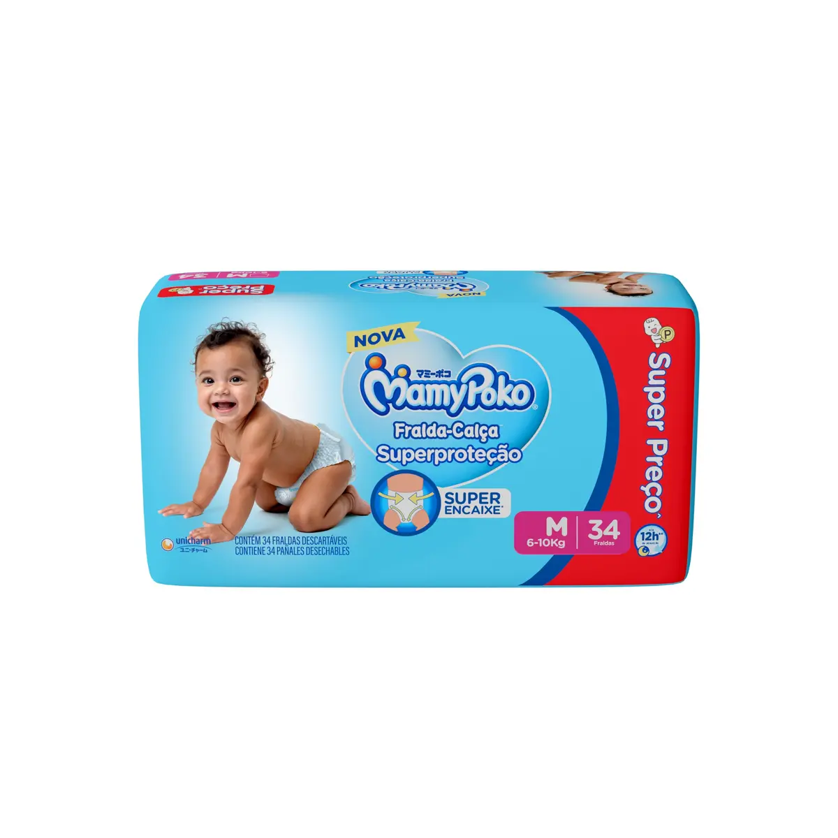 MamyPoko Fralda-Calça Superproteção M 34 Unidades - 1