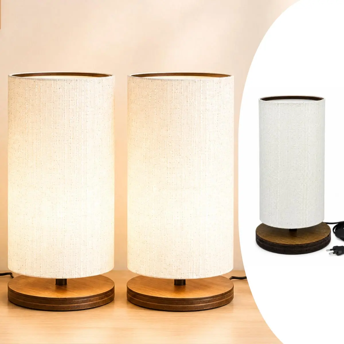 Kit 2 Luminária Estrutura Moderna Dellar 29 Cm Decoração MDF - 1