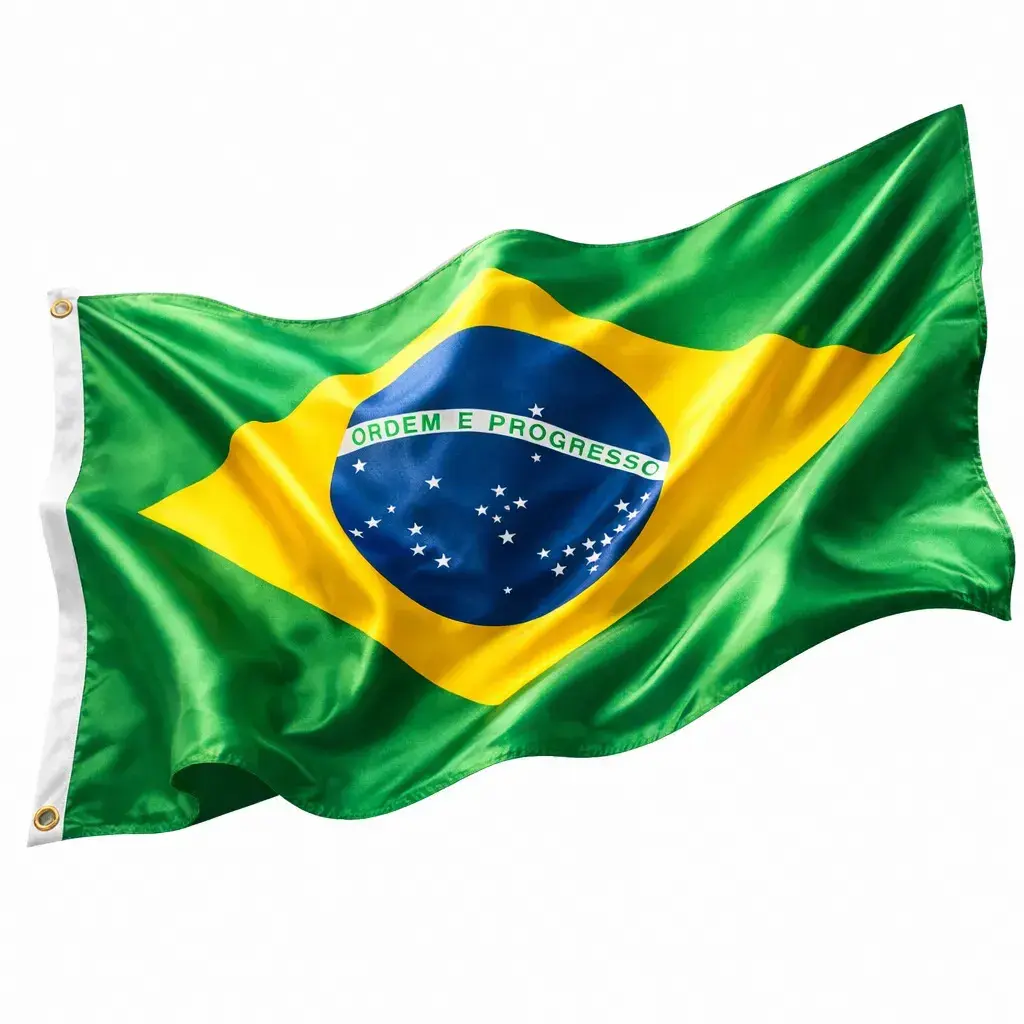 Bandeira Do Brasil God Talent 150x90 Com Ilhos Mastro cor verde