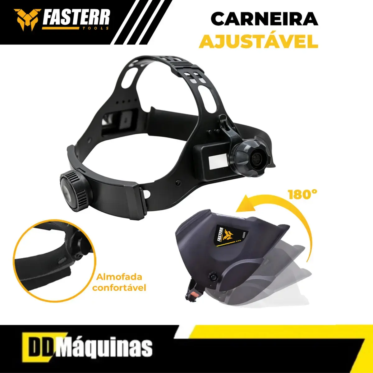 Máscara De Solda Automática C/ Regulagem Fasterr Fst039 Cor Preto Lisa thumbnail 7