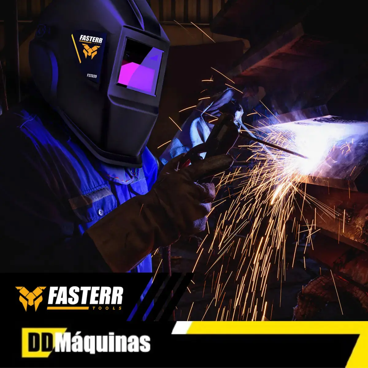 Máscara De Solda Automática C/ Regulagem Fasterr Fst039 Cor Preto Lisa thumbnail 8