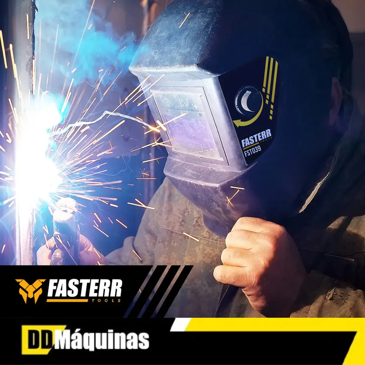 Máscara De Solda Automática C/ Regulagem Fasterr Fst039 Cor Preto Lisa thumbnail 9