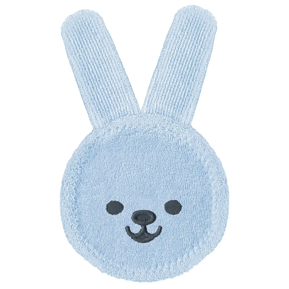 Luva de Cuidado Oral para Bebês MAM, Azul, 1 Unidade | Oral Care Rabbit, Orelhas de Microfibra, 0+ Meses