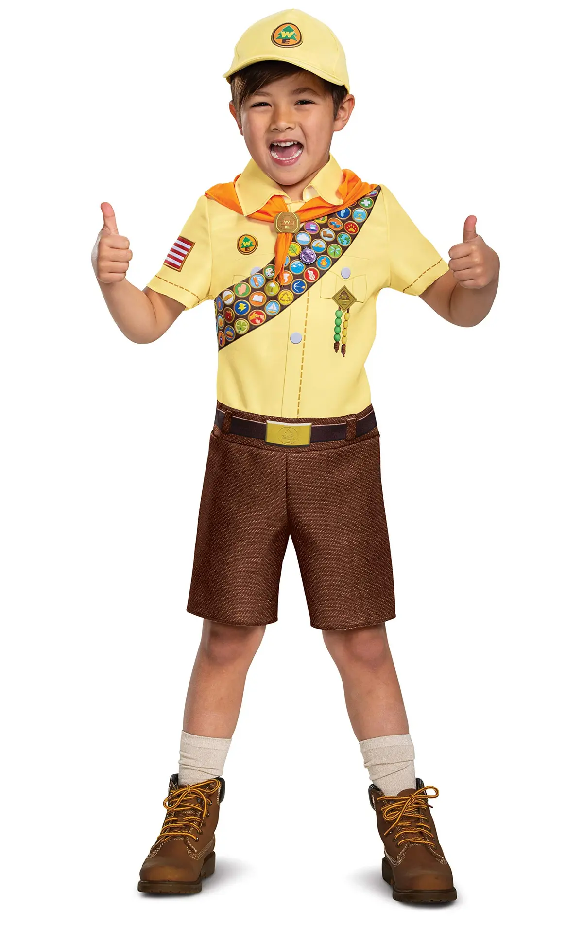 Disguise Russell from Up Costume, Disney Pixar Movie Inspired Character Outfit for Kids, Classic Child Size Extra Small (3T-4T) Brown (106959M)