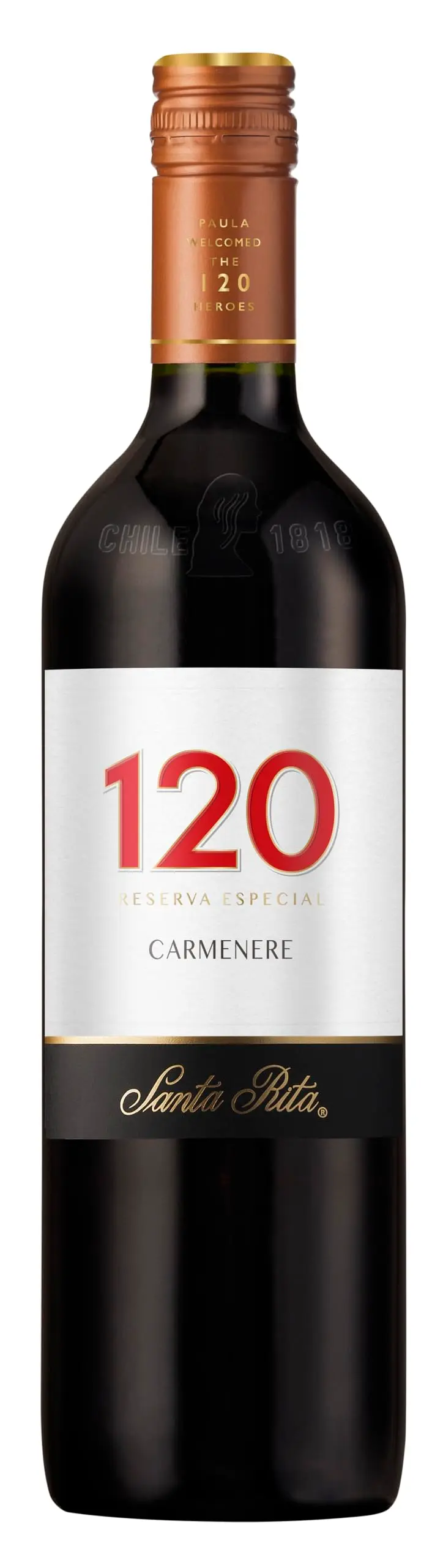 Vinho Chileno Tinto 120 Santa Rita Carmenère Garrafa 750ml