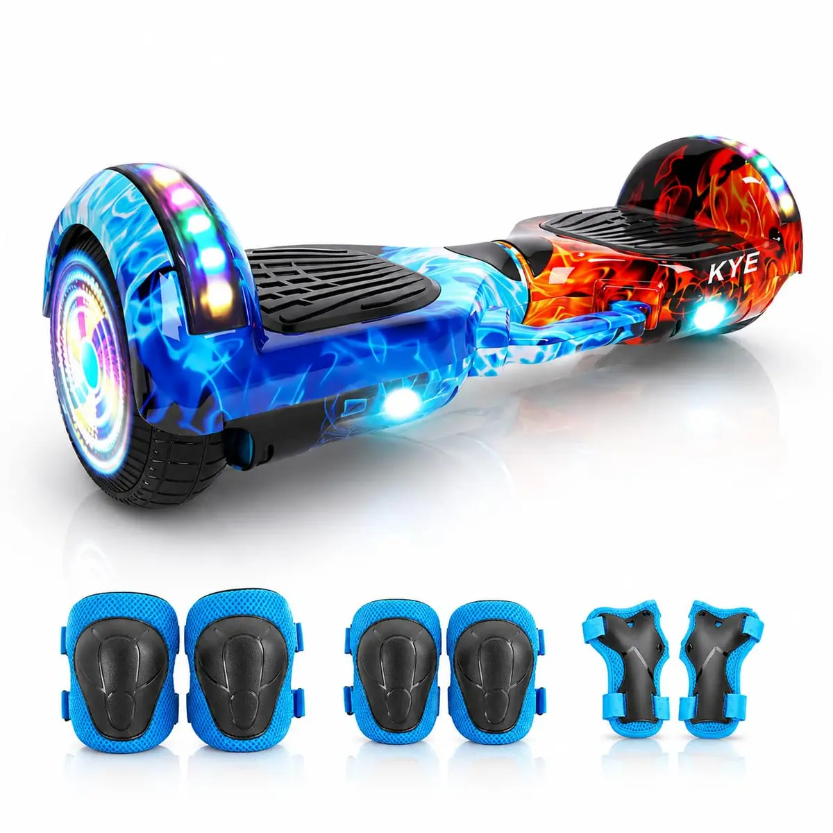 Hoverboard Elétrico FINYQBET, Roda 6.5", Bateria 4400mAh, 15km/h, 120kg Máx, Bluetooth, LED, Autobalanceamento, Adultos e Crianças - 1