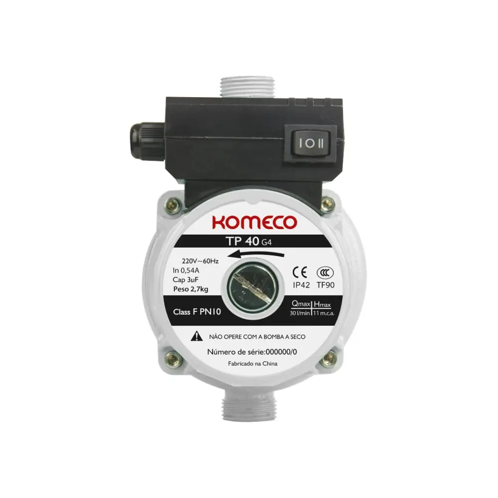 Mini Bomba de Água TP40 G4 127V 60HZ Komeco