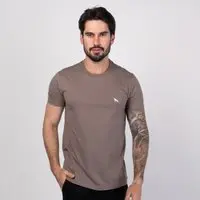 Camiseta Acostamento Wolf Casual Marrom Claro - 1