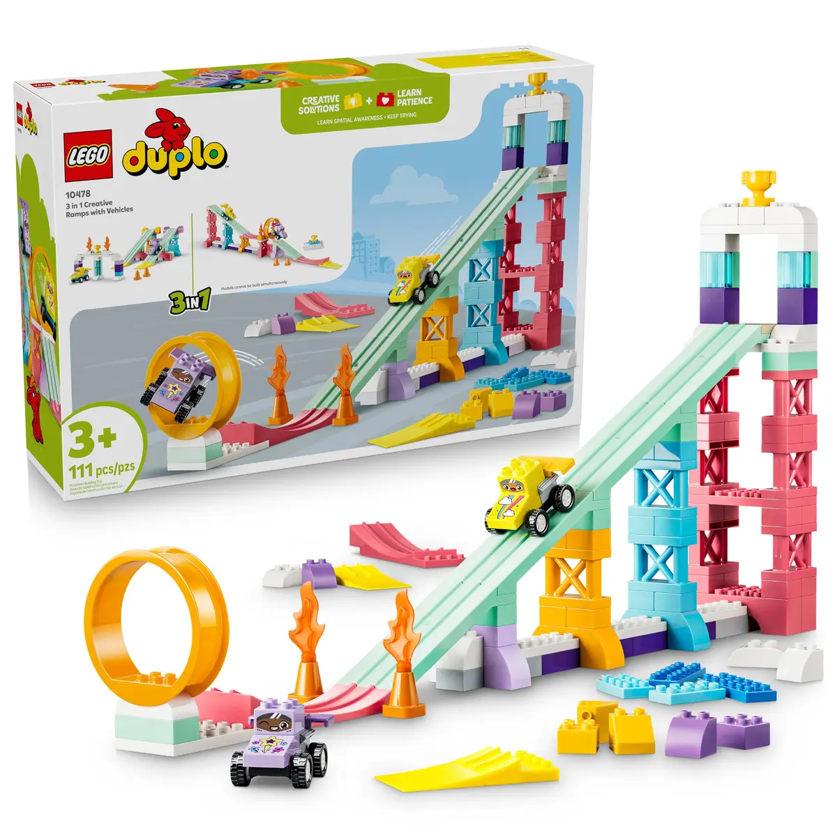 LEGO DUPLO Town 3 em 1 Rampas Criativas com Veículos 10478