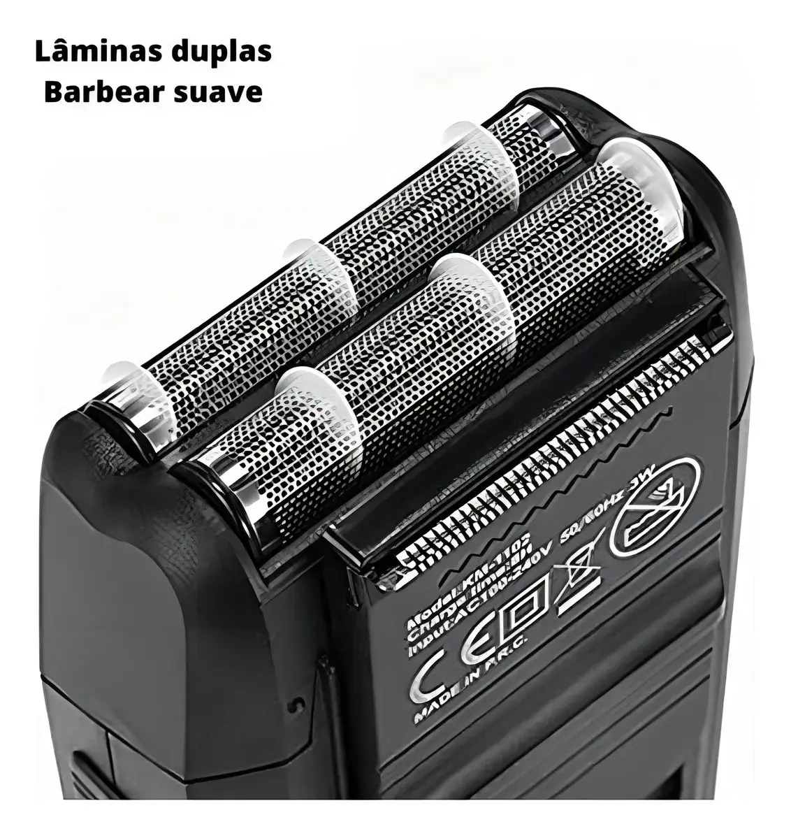 Barbeador Kemei Shaver KM-1102 Sem Fio Cabeças Laváveis thumbnail 4