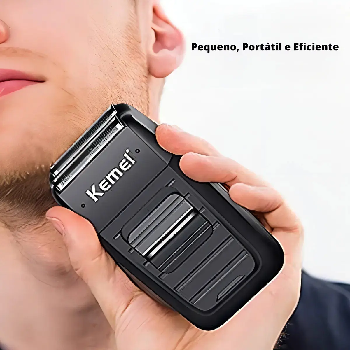 Barbeador Kemei Shaver KM-1102 Sem Fio Cabeças Laváveis thumbnail 5
