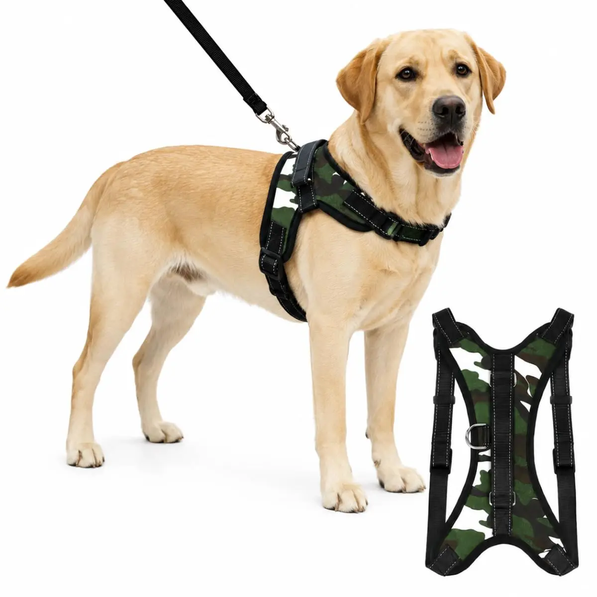 Coleira Peitoral G com Regulagem e Dupla Trava de Segurança para Cães e Gatos (CAMUFLADO) - 1