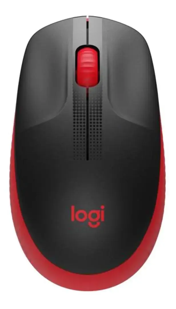 Mouse sem fio Logitech M190 com Pilha Inclusa - Vermelho