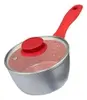 Panela Philco Pph160apr Redstone Com Tampa De Vidro 1,4l Cor Cinza/Vermelho - 1