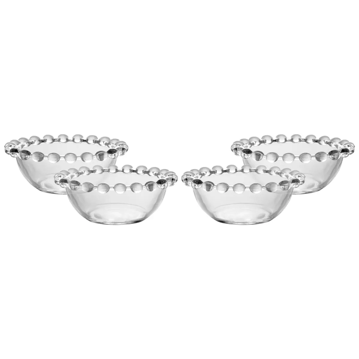 WOLFF - Conjunto 4 Bowls Pearl 9cm x 4cm Cristal