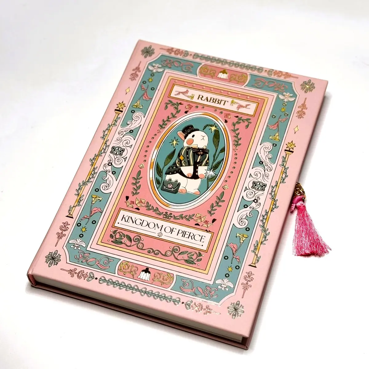 Caderno Diário Vintage Páginas Decoradas Notebook Kingdom of Pierce - Coelho