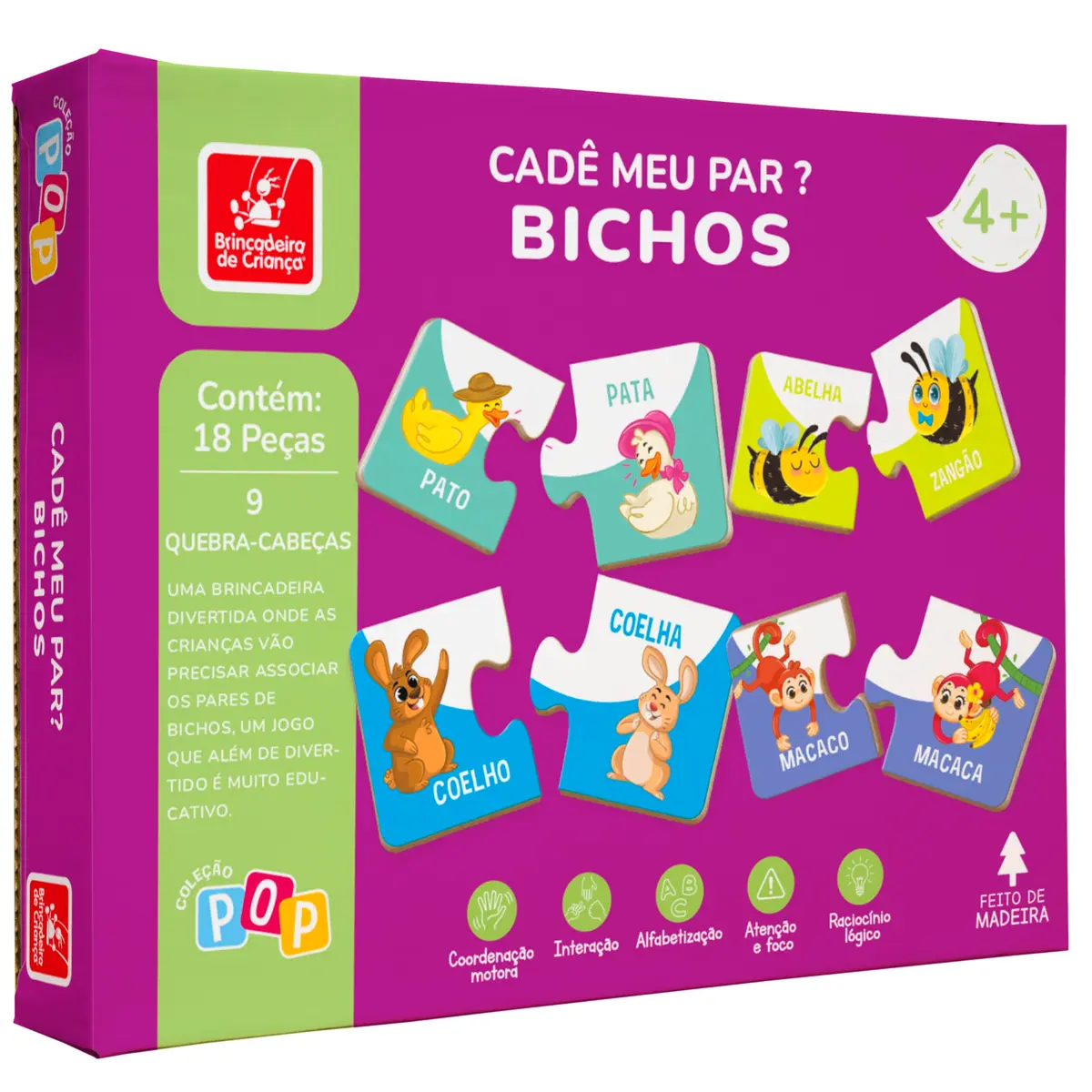 Cade Meu Par? Bichos 18Pcs - 1