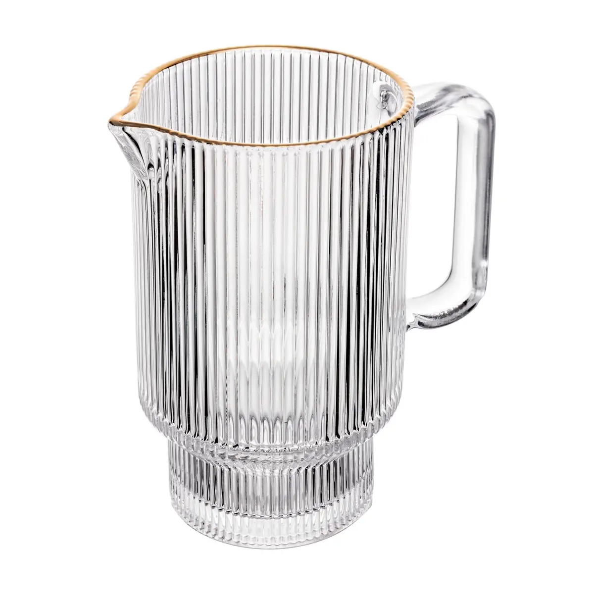 WOLFF - Jarra Wolff Lines com Fio de Ouro 900ml Cristal Ecológico