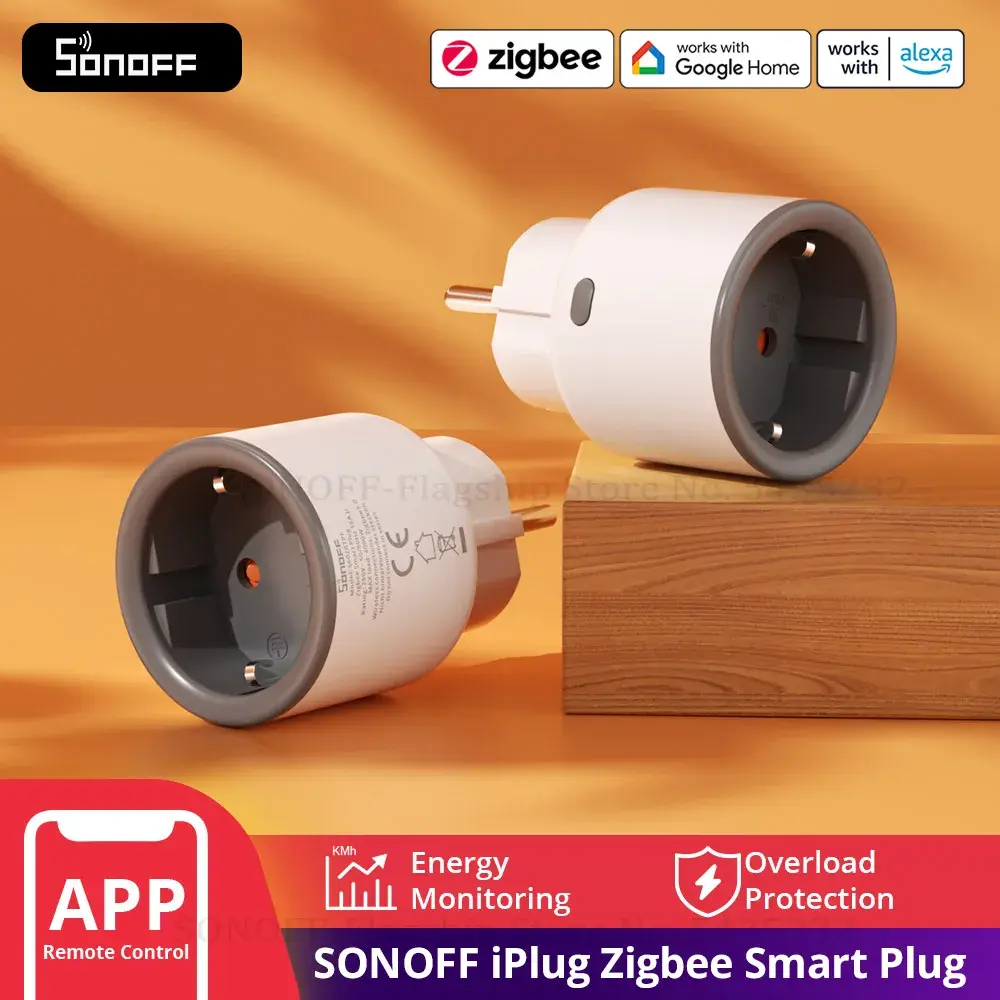 1-4 PCS SONOFF S60ZB EU IPlug Zigbee Smart Plug com Monitoramento de Energia, Tomada Sem Fio com Temporizador, Interruptor Inteligente Compatível com Google Home e Alexa - 1