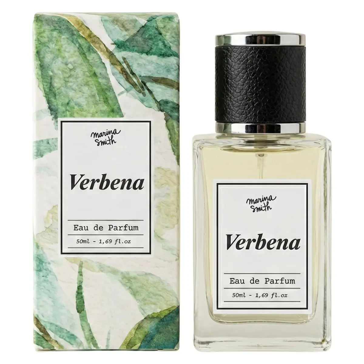Marina Smith Verbena Eau de Parfum 50ml - Fragrância Cítrica Herbácea | Notas de Chá Verde, Laranja, Gengibre, Cardamomo, Jasmim Aquoso, Âmbar e Musk