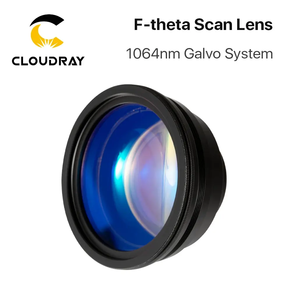 Lente de campo de lente de varredura f-theta 1064nm 50x50 - 300x300 F63-420mm para peças de máquina de marcação a laser de fibra óptica 1064nm yag
