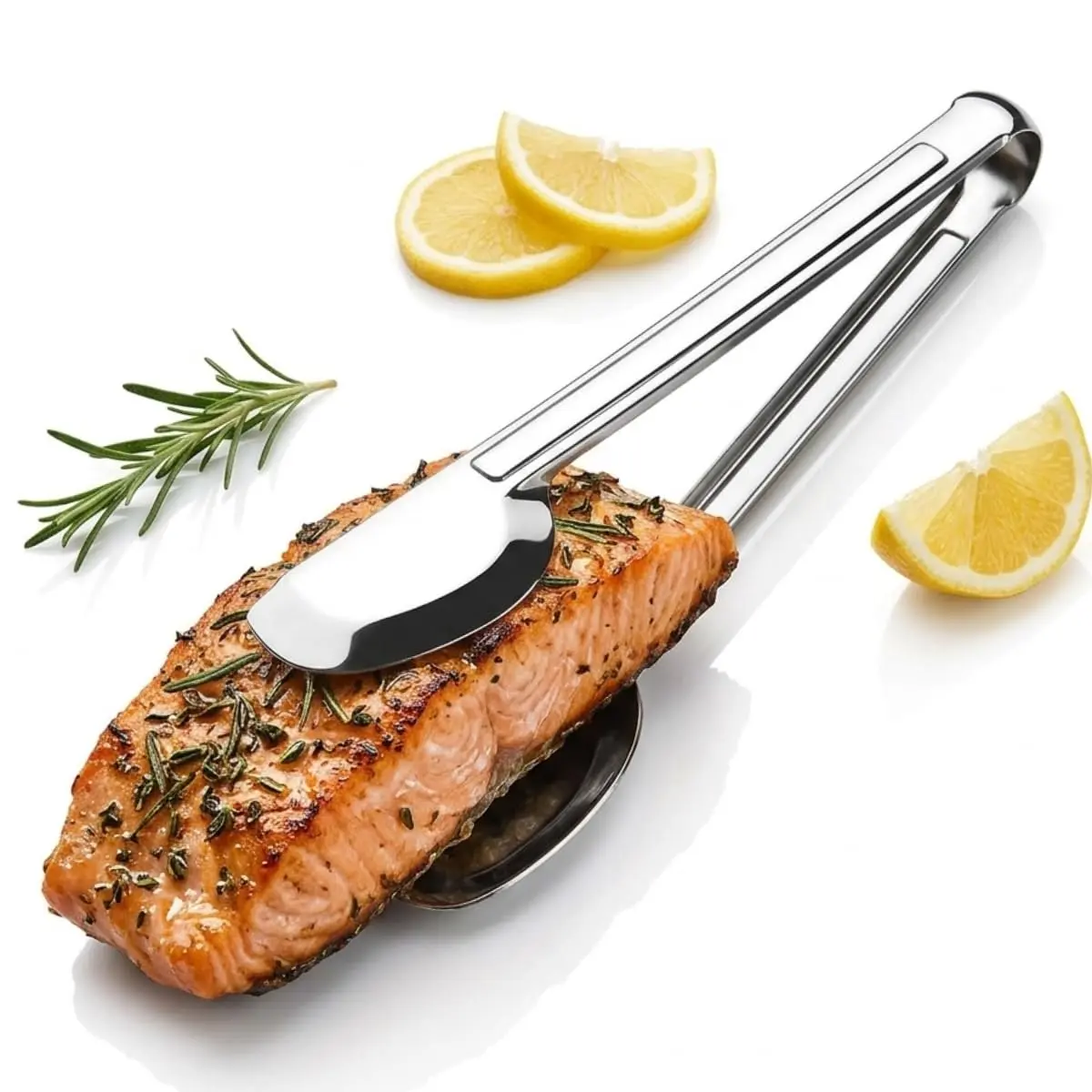 Pegador de Alimentos em Aço Inox – Utensílio de Cozinha para Servir (20 cm, Pegador Universal)