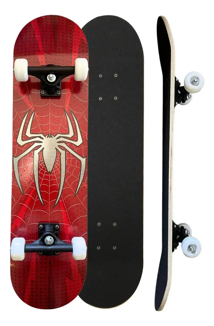 Skate Iniciante Completo Esqueite Desenho Skat Spider Aranha - 1