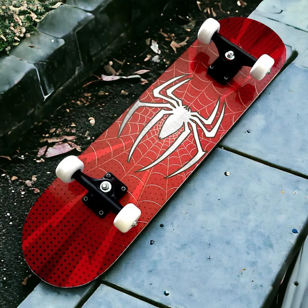 Skate Iniciante Completo Esqueite Desenho Skat Spider Aranha thumbnail 3