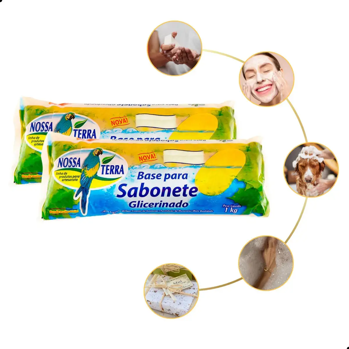 Base Glicerinada Branca Para Sabonete Nossa Terra