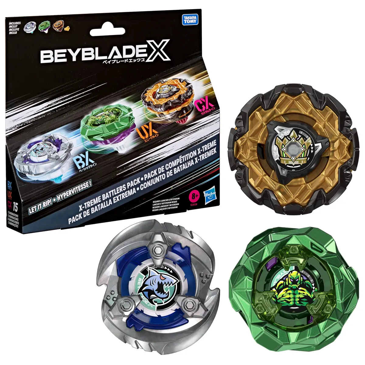 Beyblade X Conjunto Batalha X-trema, 3 Piões Takara Tomy - 1