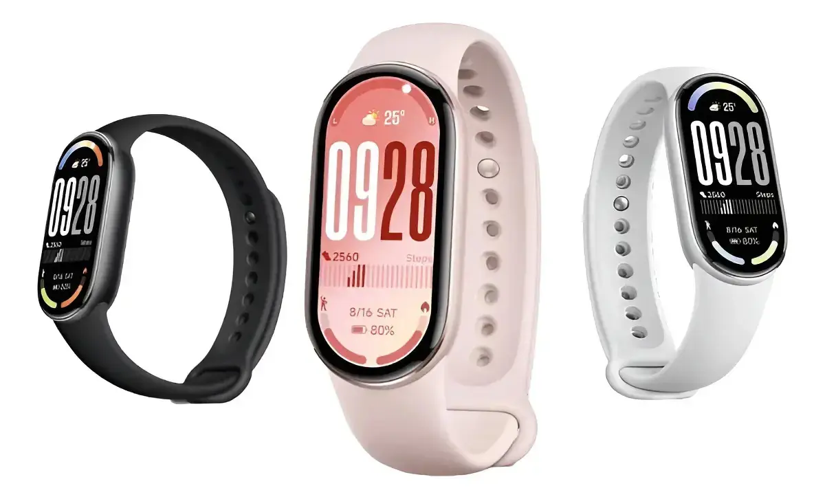 Capa Xiaomi Smart Band 10 Smartwatch 1.72 Amoled, malha preta, moldura preta, design de malha de silicone preta