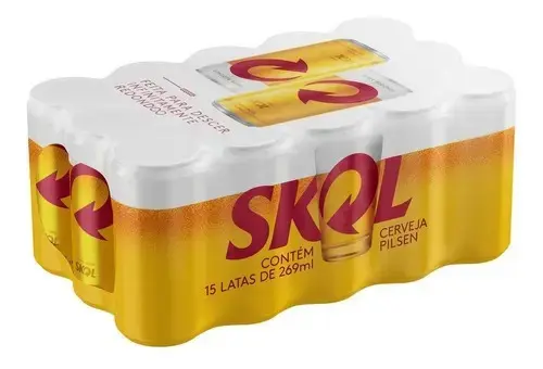 Cerveja Skol Clássica Pilsenloira lata 269ml 15 u - 1