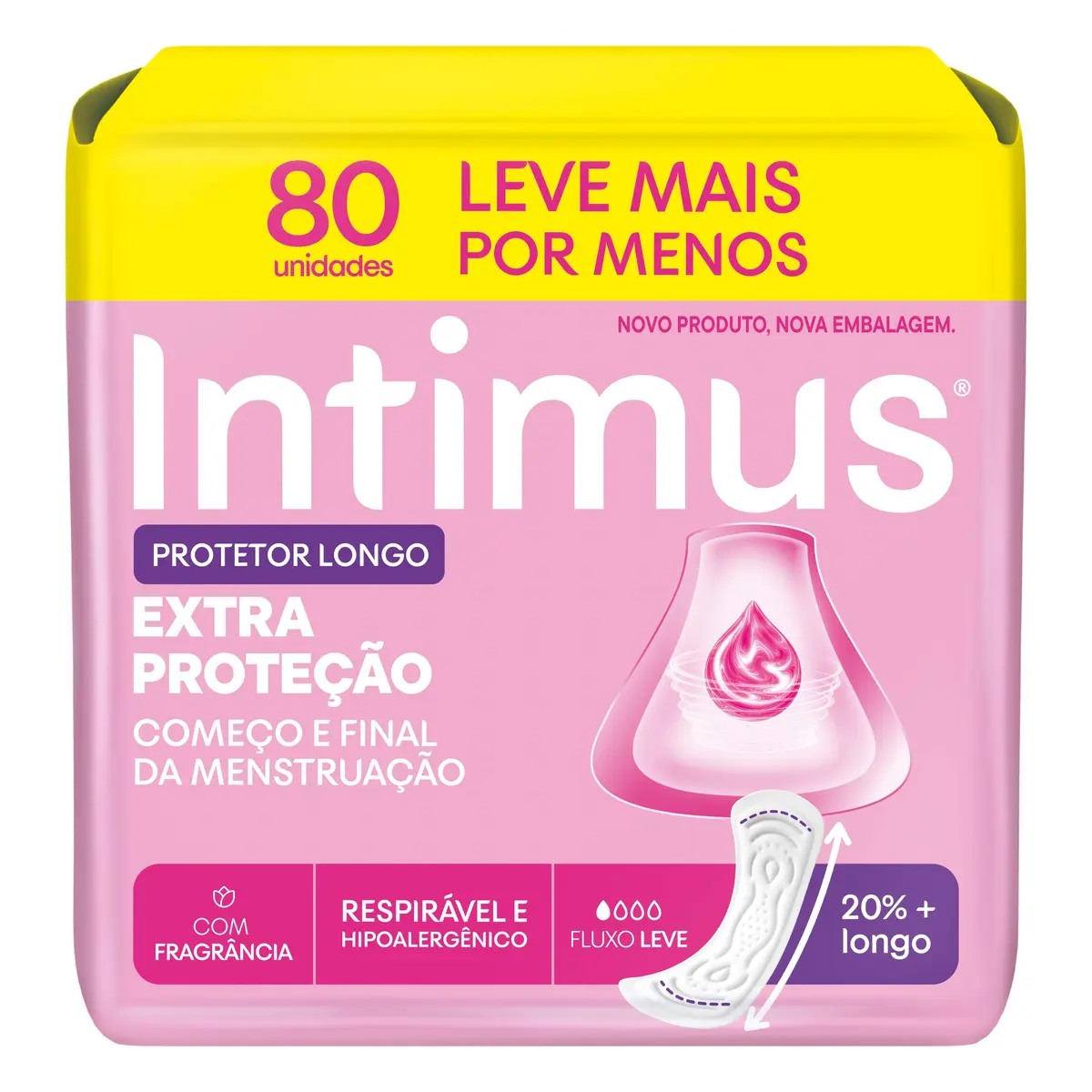 Protetor Longo Intimus Extra Proteção - 80 unidades