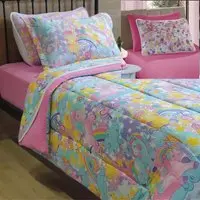 Kit Coordenado Edredom com Lençol Solteiro Mymo - Unicornio - 100% Algodão - 1
