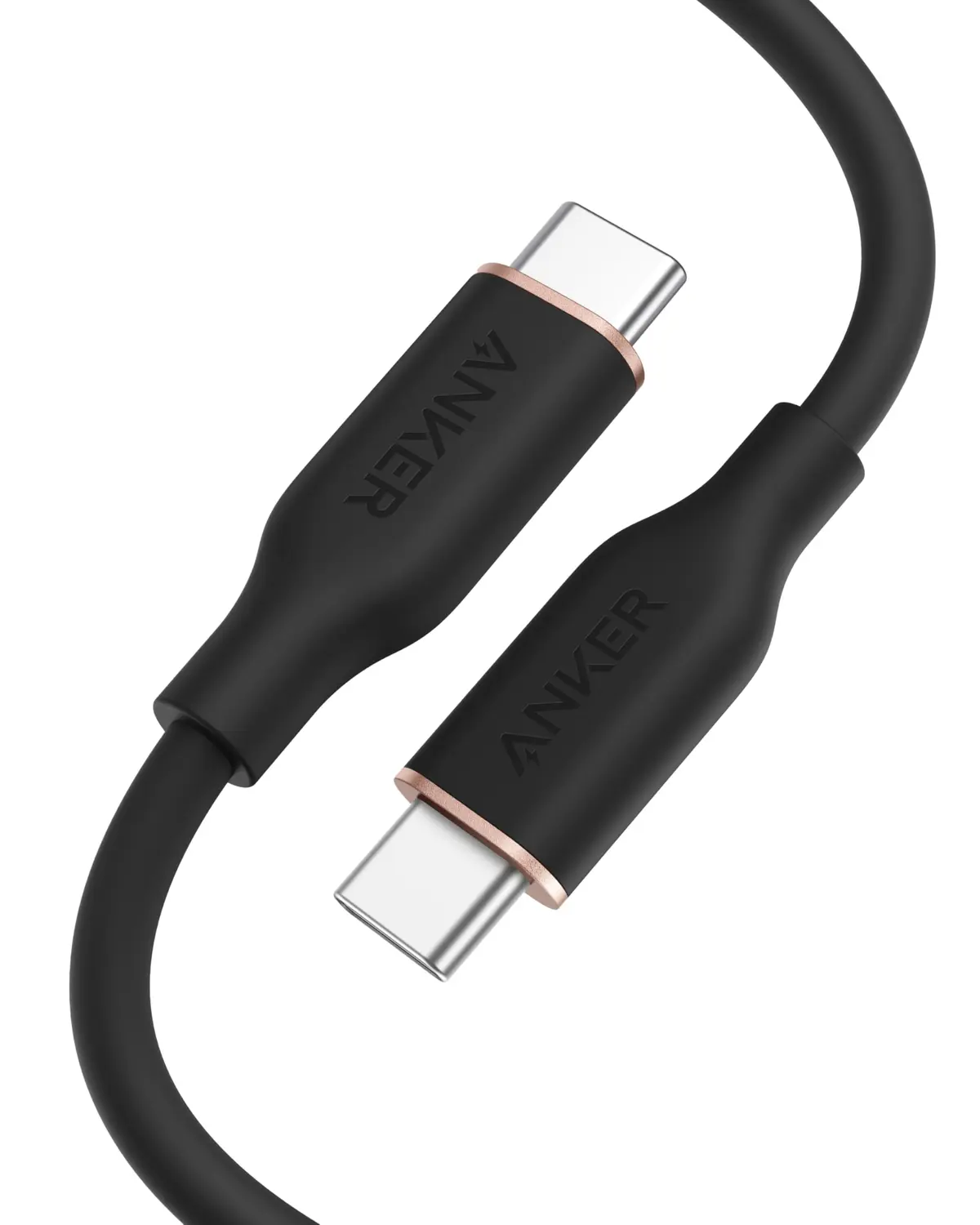 Anker PowerLine III Flow USB‑C para USB‑C, 240W Carregamento Rápido Turbo | Cabo de Silicone Antinó, para iPhone 18/17/16/15,Samsung,Xiaomi,Motorola,NoteBook,MacBook,iPad,Kindle,Tablet (0,9 m, Preto)
