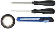 Kit 4 Peças: 2 Chaves, Estilete e Fita Isolante - 1