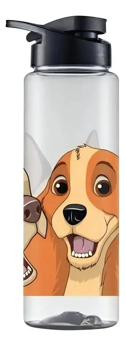 Garrafa Squeeze Plastico Bandeirante 750 Ml Escolar Academia Cor Transparente Cachorro