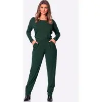Macacão M/L Decote Canoa B'Bonnie Maitê Verde Musgo